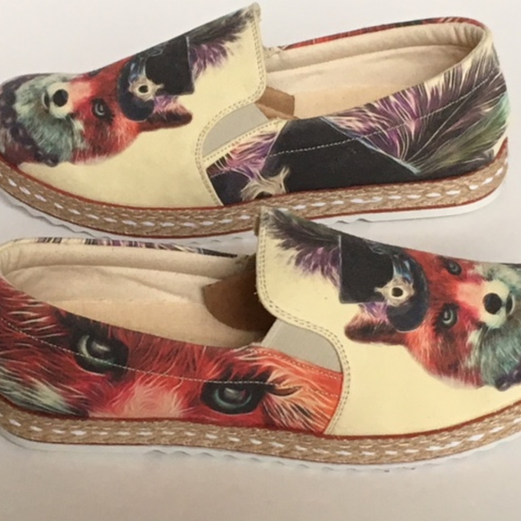 Goby Shoes - Goby Women 42 EU/9.5 US Fox Canvas Sneaker Shoe